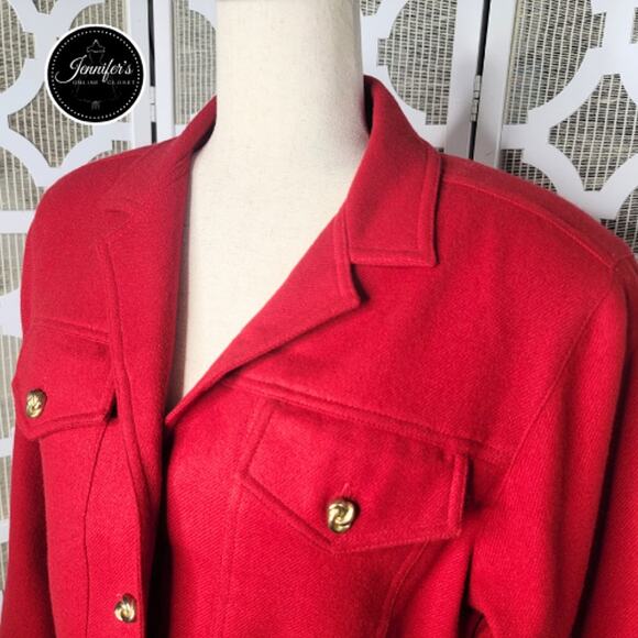 Clifford & Wills Women's Vintage Red Wood Cropped Blazer/Jacket Size 10 - Picture 2 of 11